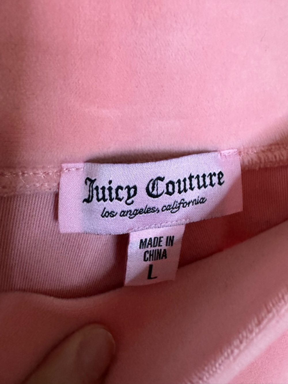 Juicy Couture Strawberry Ice Coral Pink Velour Tracksuit Set L Rhinestone - Picture 5 of 13